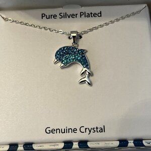 Genuine Crystal Dolphin Necklace
